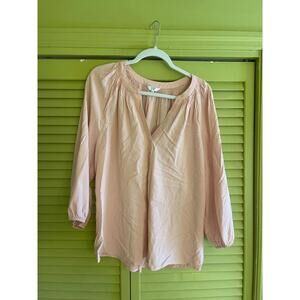 Crown and Ivy Pink Boho Blouse - Size L - Gently Used